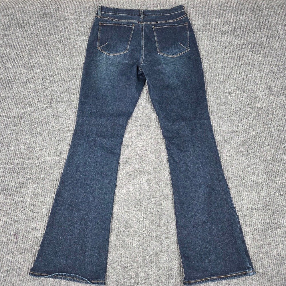 New York & Company Womens High Rise Bootcut Jeans Dark Wash Blue Size 12 8566